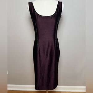 Christian Dior Boutique Contrast-Stitched Midi Dress US Size 4